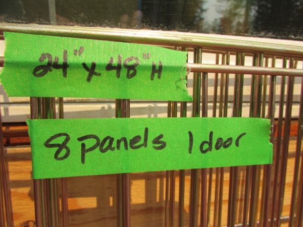 2 8-PANEL GOLD TONE WIRE FENCING edit not (KENNELS)