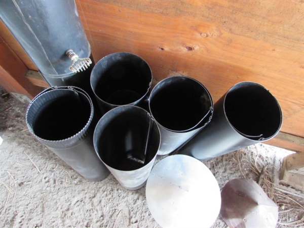 6 STOVE PIPES AND TOPS
