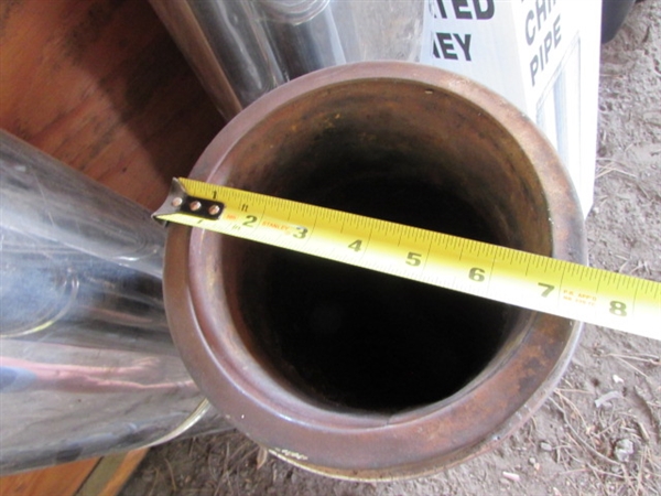 6 INSULATED CHIMNEY/ STOVE PIPE, CAPS, SPARK ARRESTERS