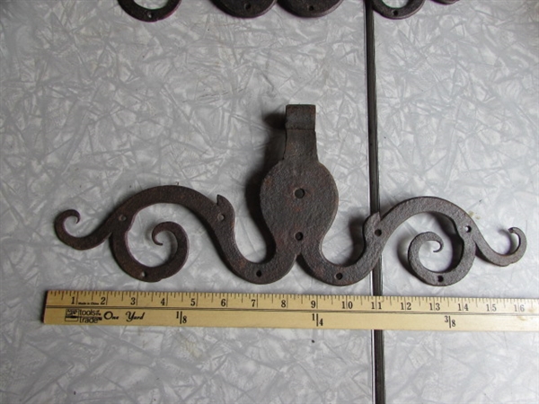 PAIR OF DECORATIVE WROUGHT PIECES