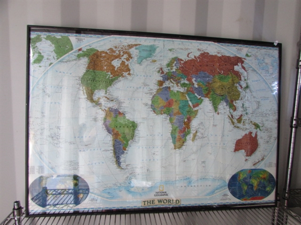FRAMED WORLD MAP