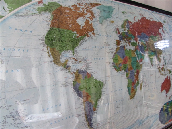 FRAMED WORLD MAP