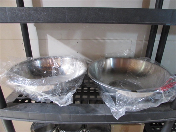 2 LARGE STAINLESS STEEL BOWLS