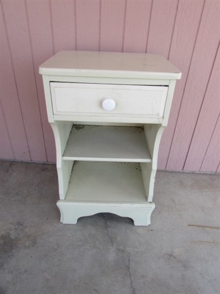 Small White Side Table