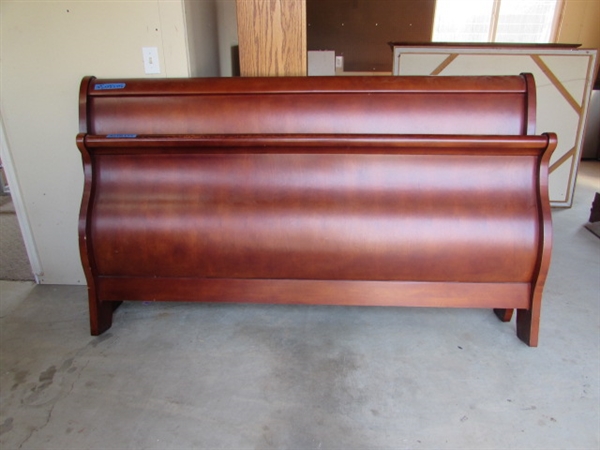 Wood Sleigh Bed Frame