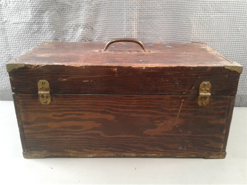 Vintage Tackle Box With Tackle 