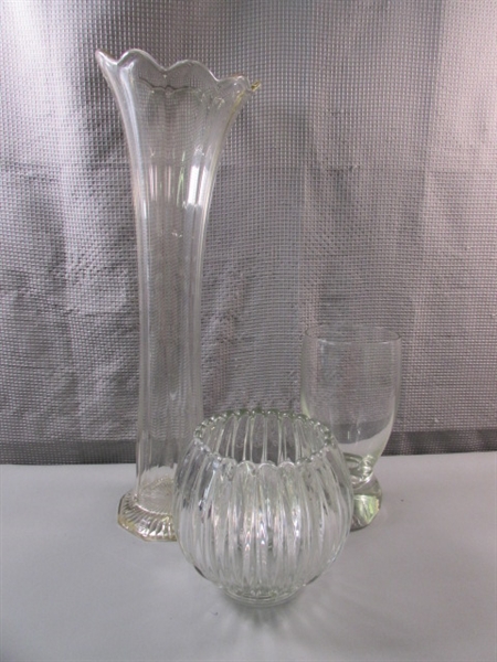 Pretty Clear Glass Vases