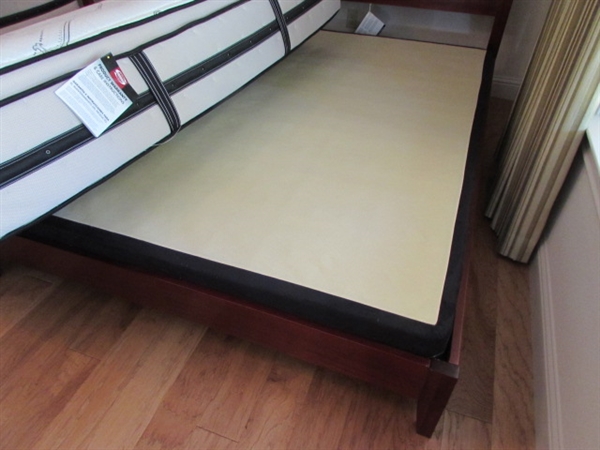 Queen Sleigh Bed frame & Box Spring Only - NO MATTRESS