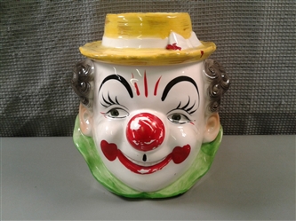 Vintage Clown Cookie Jar