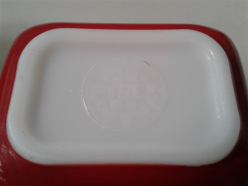 Set of 7 Vintage Pyrex Red Primary Refrigerator Dish Sets with Lids 501