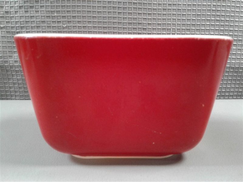 Set of 7 Vintage Pyrex Red Primary Refrigerator Dish Sets with Lids 501