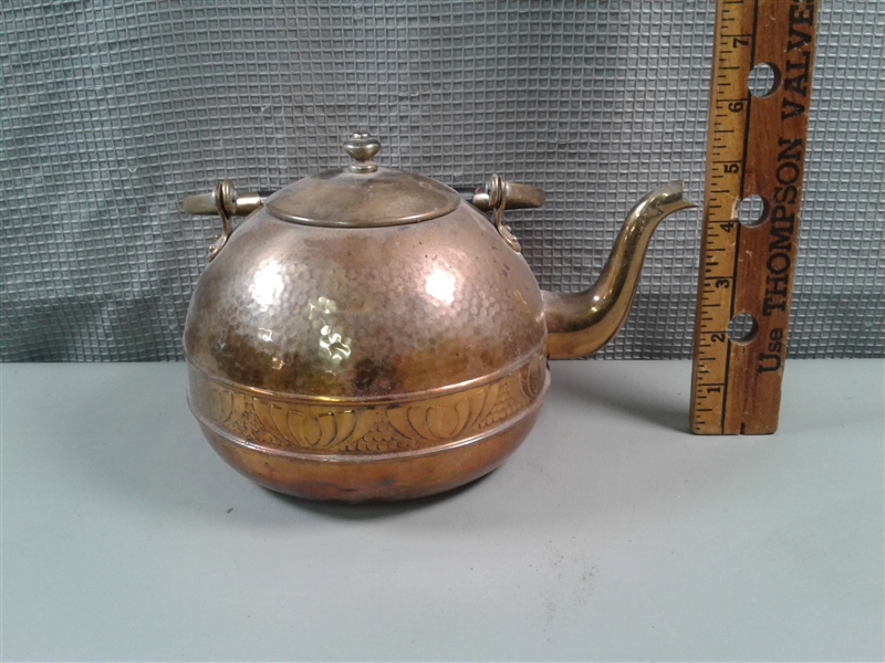 Brass Teapot and Dish