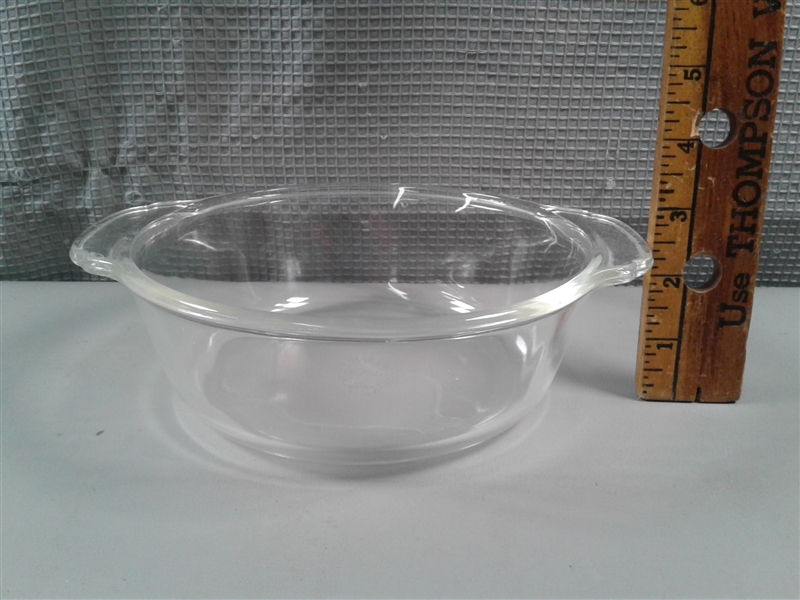 Fire-King Glass Bowl and Pyrex Glass Bowl with Lid