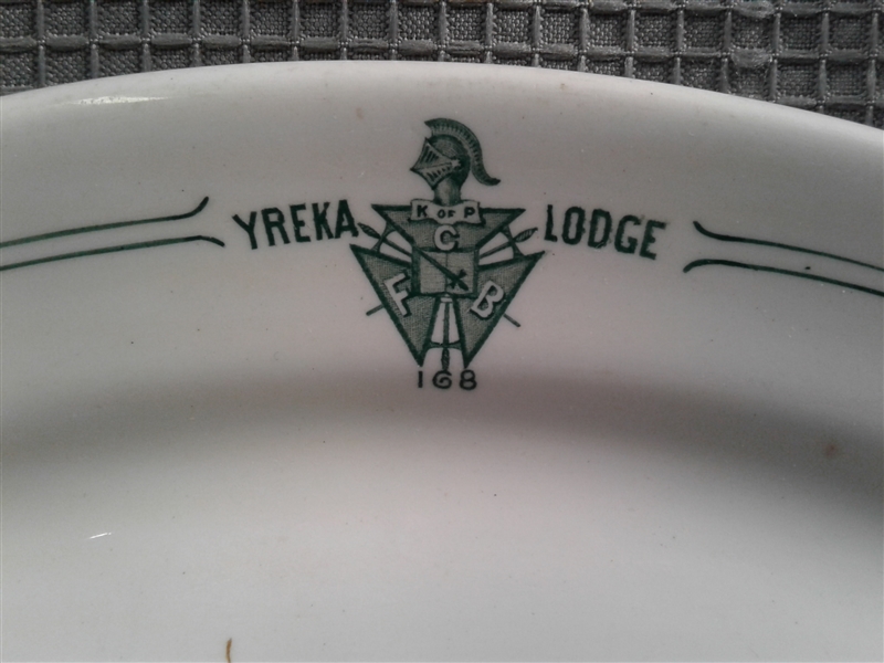 Antique John Maddock & Sons/ Nathan Dohrmann Oval Yreka Lodge Platter 