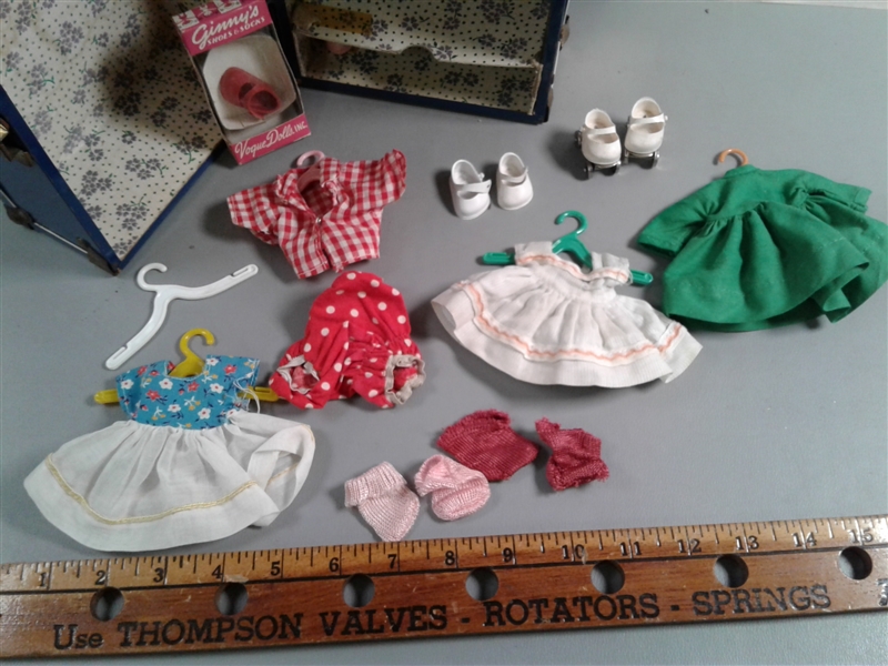 Vintage Doll Trunk, Doll Clothes, and Cabbage Patch Adoption Certificate