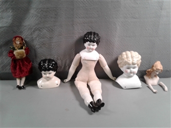 Vintage Porcelain Dolls, Heads, and Parts