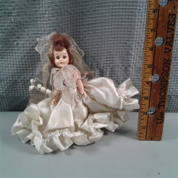 Vintage Nancy Ann Storybook Dolls Bride & Flower Girl