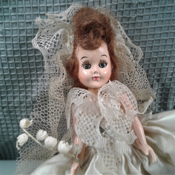 Vintage Nancy Ann Storybook Dolls Bride & Flower Girl