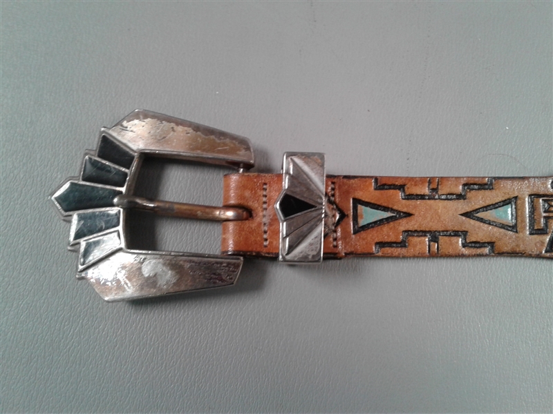 Women's Leather Belts- 1 With Sterling Silver Buckle