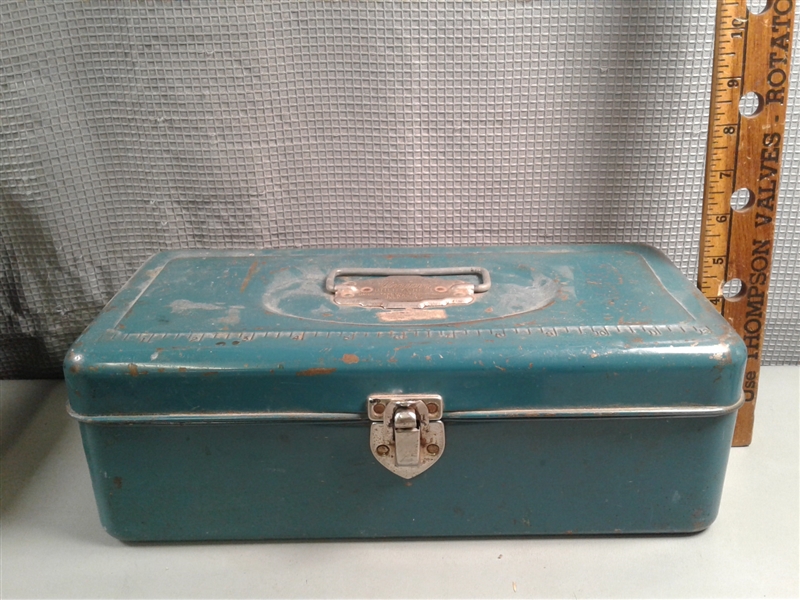 Vintage Union Utility Chest & Craftsman Box with Tools & Hardware