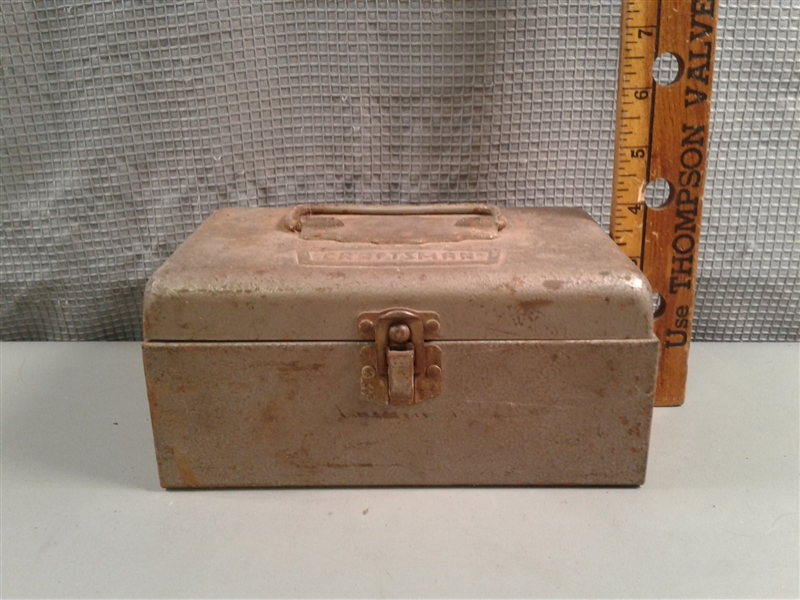 Vintage Union Utility Chest & Craftsman Box with Tools & Hardware