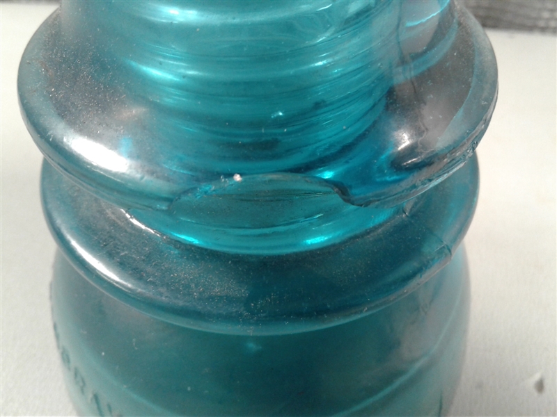 Vintage Teal and Purple Glass Insulators