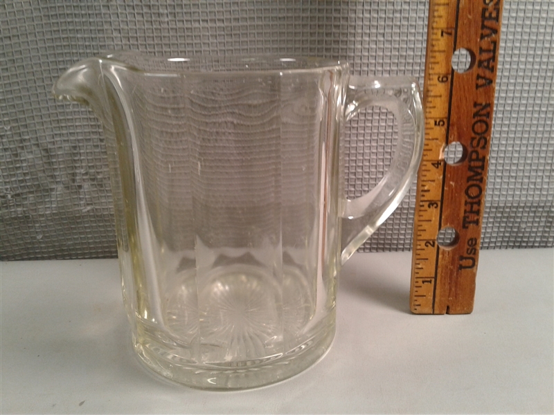 Vintage Glassware- Salt Shaker, Sugar Dispensers, & Pitcher