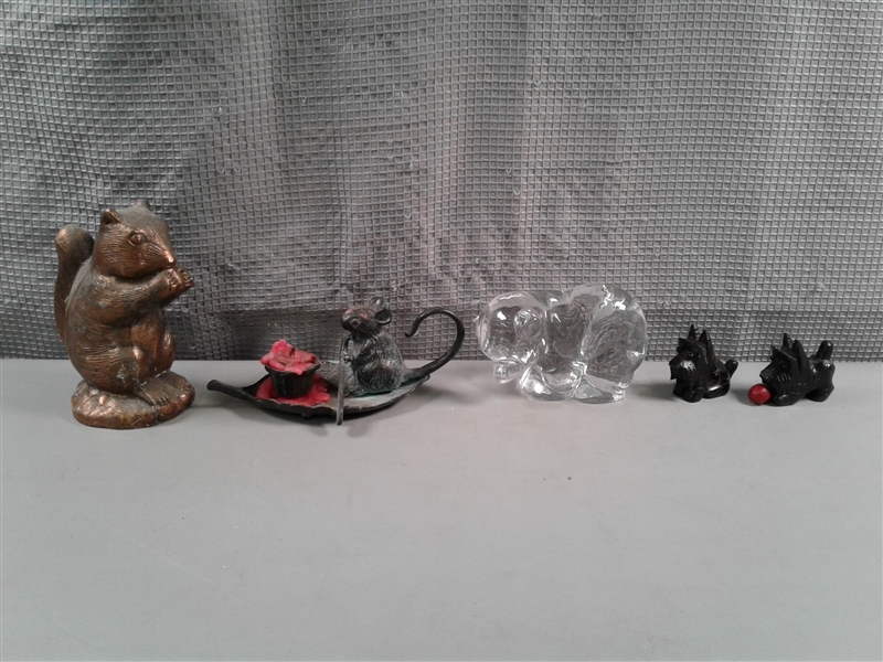 Vintage Animals- Candle Holder, Bank, Figurines