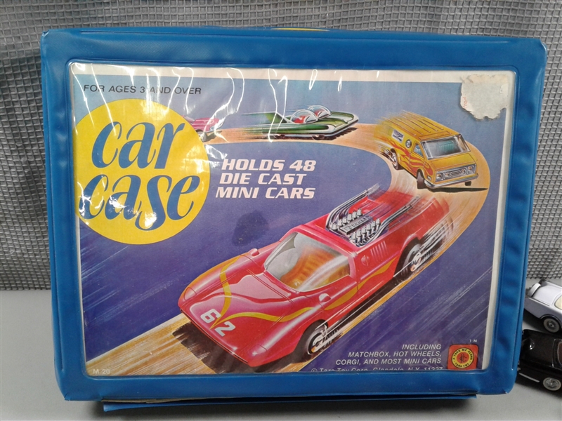 Vintage Hotwheels in Case and Other Die Cast Cars