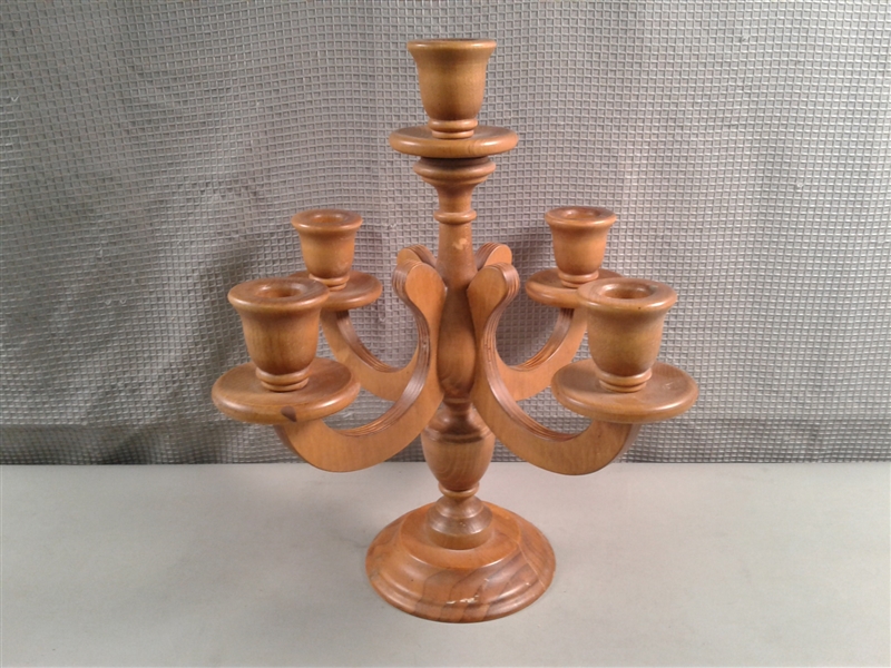 Wood Candelabra