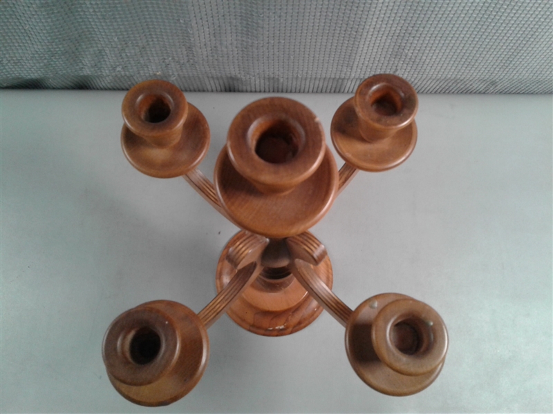 Wood Candelabra