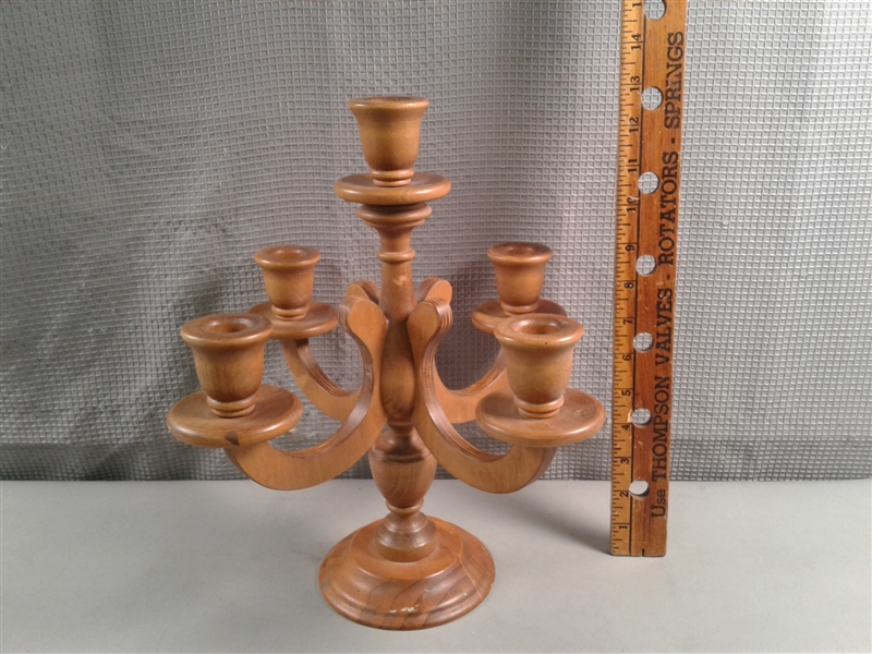 Wood Candelabra