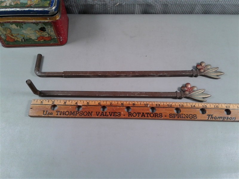 Vintage Tin with Skeleton Keys and Clock Keys