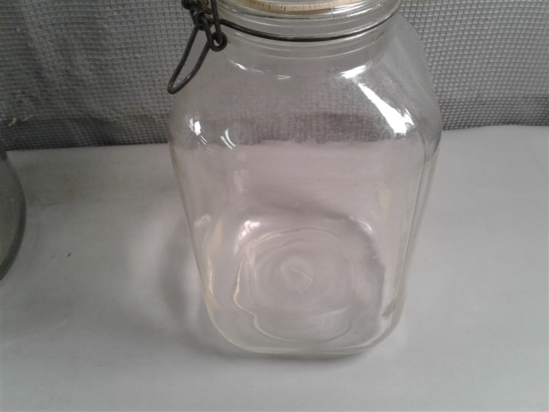 Large Ball Ideal Canning Jar & Ermetico Glass Canister