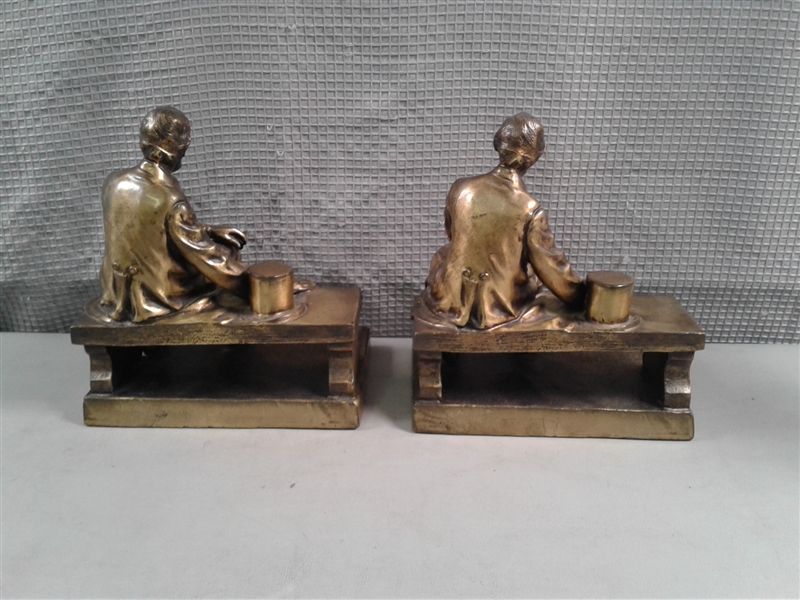 Brass Abraham Lincoln Bookends/Statues & MCS by Wildwings Statue