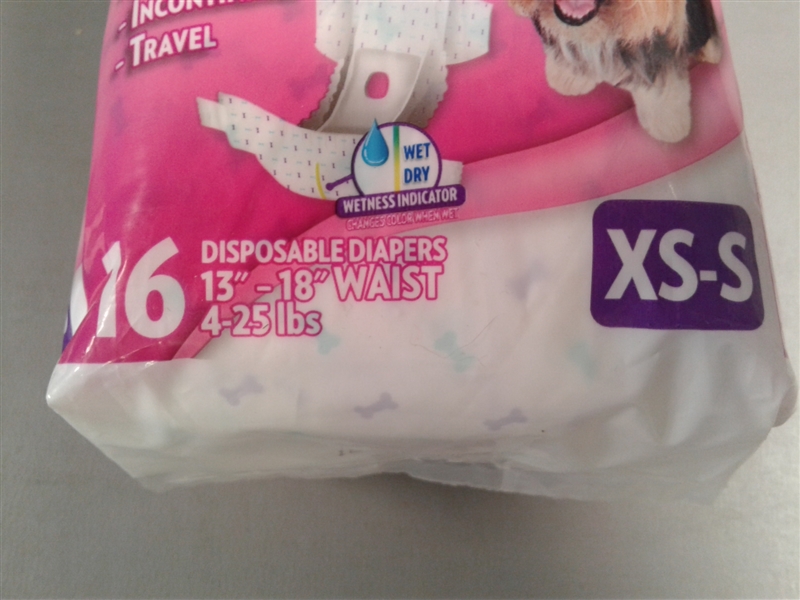 Dog Items-Potty Pads, Diapers, Food Dish, Scoop, & Soap