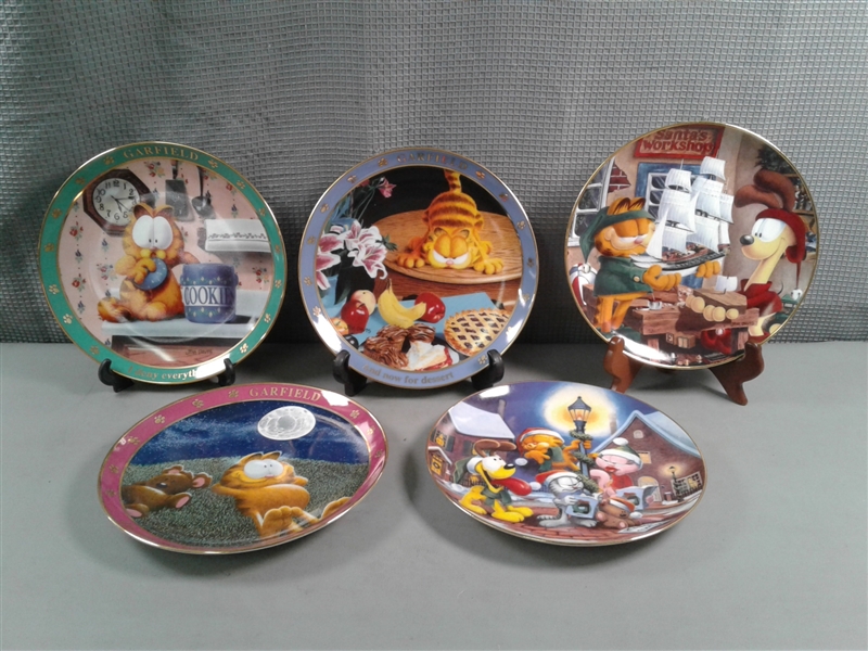 Set of 5 Danbury Mint Jim Davis Garfield Collector's Plates