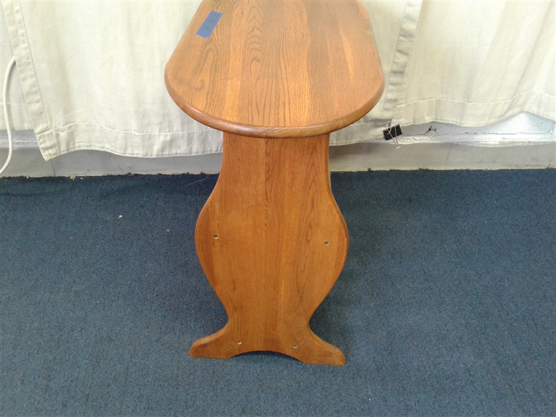 Vintage Wood Side Table With Magazine Holder