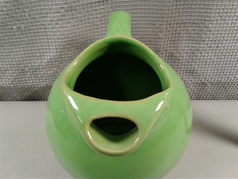 Vintage Hall 633 Ball Ceramic Water Pitcher- Green