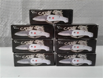 New-7 Frost Cutlery Cats Eye Pocket Knives