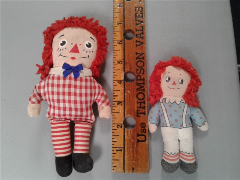 Vintage Mini Raggedy Ann & Andy Dolls
