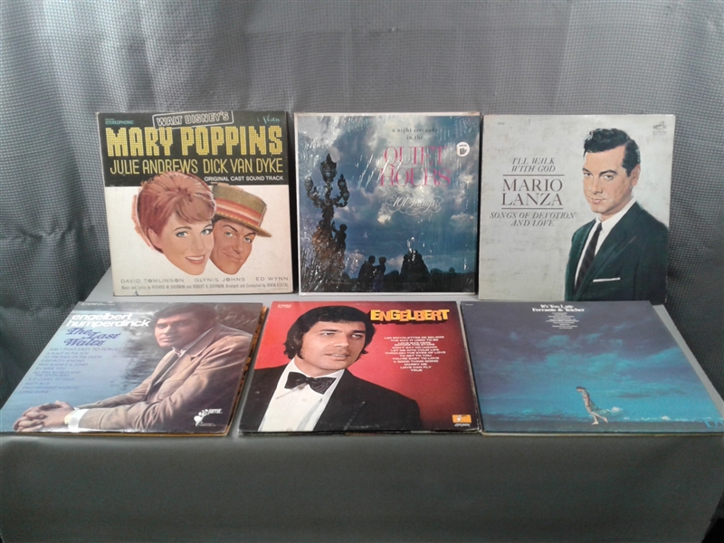  Vintage Vinyl Records-Mary Poppins, Engelbert Humperdinck, etc.