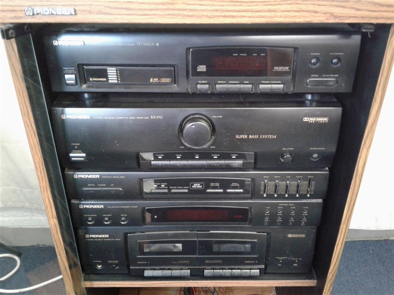 Pioneer Stereo Double Cassette Deck Receiver And Multi-Play Compact Disc Player 