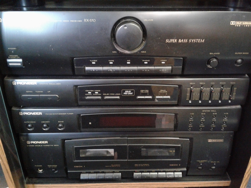 Pioneer Stereo Double Cassette Deck Receiver And Multi-Play Compact Disc Player 