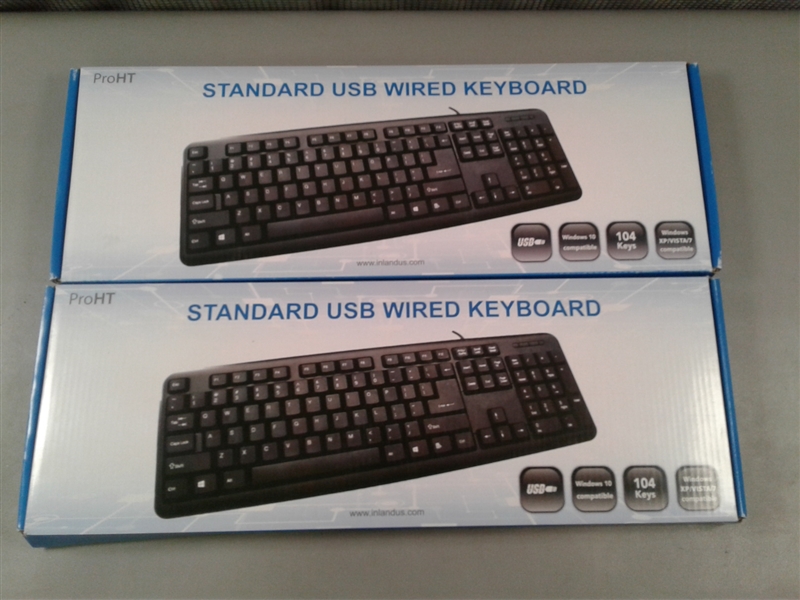 2 ProHT Standard USB Wired Keyboard 