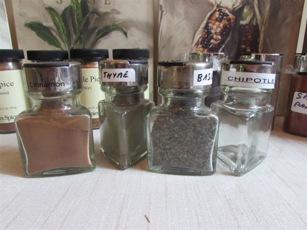SPICE JARS & WALL ART FOR THE KITCHEN