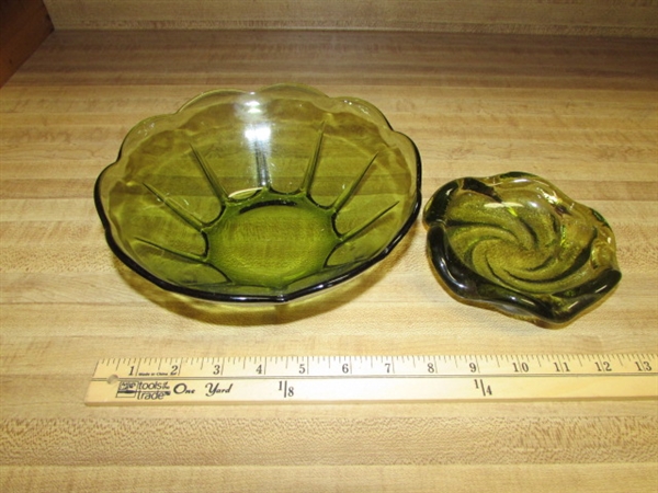 COLORED GLASS DISHES
