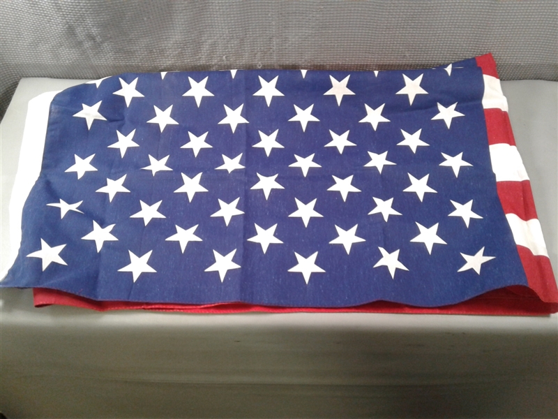American Flag, Binoculars, Bowie Knife w Survival Kit, and more
