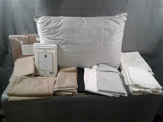 Assorted Pillow Cases & 1 Pillow- Some New