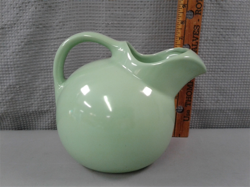 Vintage USA 190 Ceramic Water Pitcher- Green